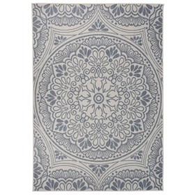 Blau gestreifter Flachgewebe-Außenteppich 160x230 cm von vidaXL, Teppiche - Ref: Foro24-340832, Preis: 54,98 €, Rabatt: %