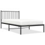 Estructura de cama con cabecero metal negro 100x200 cm de vidaXL, Camas y somieres - Ref: Foro24-350859, Precio: 80,92 €, Des...