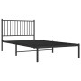 Estructura de cama con cabecero metal negro 100x200 cm de vidaXL, Camas y somieres - Ref: Foro24-350859, Precio: 80,92 €, Des...