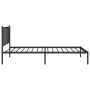 Estructura de cama con cabecero metal negro 100x200 cm de vidaXL, Camas y somieres - Ref: Foro24-350859, Precio: 80,92 €, Des...