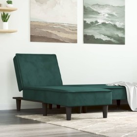 Sofá diván de terciopelo verde oscuro de vidaXL, Divanes - Ref: Foro24-352837, Precio: 144,28 €, Descuento: %