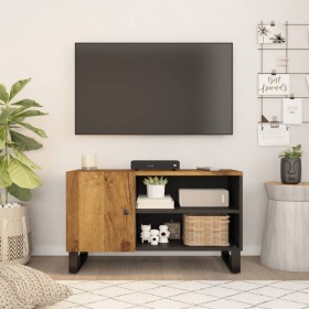 Mueble de TV madera mango y madera contrachapada 80x33x46 cm de vidaXL, Muebles TV - Ref: Foro24-351965, Precio: 86,99 €, Des...