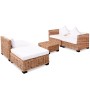 14-teilige Sofagarnitur aus natürlichem Rattan von vidaXL, Sofas - Ref: Foro24-244626, Preis: 765,02 €, Rabatt: %