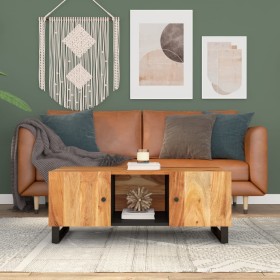 Solid acacia and plywood coffee table 100x54x40cm by vidaXL, Coffee table - Ref: Foro24-351951, Price: 113,29 €, Discount: %