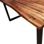 Mesa de comedor con borde vivo madera maciza acacia 140x80x75cm de vidaXL, Mesas de cocina y de comedor - Ref: Foro24-353289,...