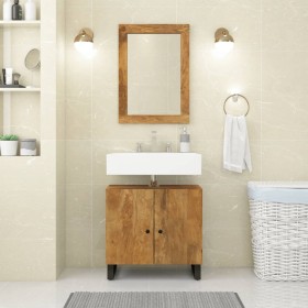 Glass mirror and solid mango wood frame 70x50 cm by vidaXL, Mirrors - Ref: Foro24-351985, Price: 69,56 €, Discount: %