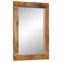 Espejo de vidrio y madera maciza de mango 70x50 cm de vidaXL, Espejos - Ref: Foro24-351985, Precio: 69,56 €, Descuento: %