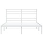 White metal bed frame with headboard 160x200 cm by vidaXL, Beds and slatted bases - Ref: Foro24-352371, Price: 119,27 €, Disc...