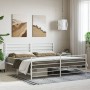 Estructura cama metal con cabecero y estribo blanco 180x200 cm de vidaXL, Camas y somieres - Ref: Foro24-352390, Precio: 106,...