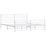 Estructura cama metal con cabecero y estribo blanco 180x200 cm de vidaXL, Camas y somieres - Ref: Foro24-352390, Precio: 106,...