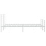 Estructura cama metal con cabecero y estribo blanco 180x200 cm de vidaXL, Camas y somieres - Ref: Foro24-352390, Precio: 106,...