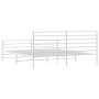 Estructura cama metal con cabecero y estribo blanco 180x200 cm de vidaXL, Camas y somieres - Ref: Foro24-352390, Precio: 106,...