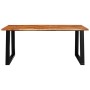 Mesa de comedor con borde vivo madera maciza acacia 180x90x75cm de vidaXL, Mesas de cocina y de comedor - Ref: Foro24-353291,...