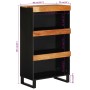 Armario auxiliar madera maciza de acacia 60x33x107 cm de vidaXL, Mesitas de noche - Ref: Foro24-352890, Precio: 109,29 €, Des...