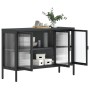 Aparador de vidrio y acero negro 105x35x70 cm de vidaXL, Aparadores - Ref: Foro24-353002, Precio: 280,02 €, Descuento: %