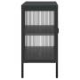 Aparador de vidrio y acero negro 105x35x70 cm de vidaXL, Aparadores - Ref: Foro24-353002, Precio: 280,02 €, Descuento: %