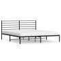 Estructura de cama con cabecero metal negro 193x203 cm de vidaXL, Camas y somieres - Ref: Foro24-352325, Precio: 120,96 €, De...