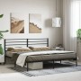 Estructura de cama con cabecero metal negro 193x203 cm de vidaXL, Camas y somieres - Ref: Foro24-352325, Precio: 120,96 €, De...