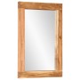 Espejo de vidrio y madera maciza de acacia 70x50 cm de vidaXL, Espejos - Ref: Foro24-351983, Precio: 79,23 €, Descuento: %