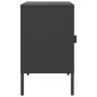 Black glass and steel nightstand 50x35x60 cm by vidaXL, Nightstands - Ref: Foro24-352997, Price: 101,14 €, Discount: %