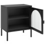 Mesita de noche vidrio y acero negro 50x35x60 cm de vidaXL, Mesitas de noche - Ref: Foro24-352997, Precio: 109,99 €, Descuent...