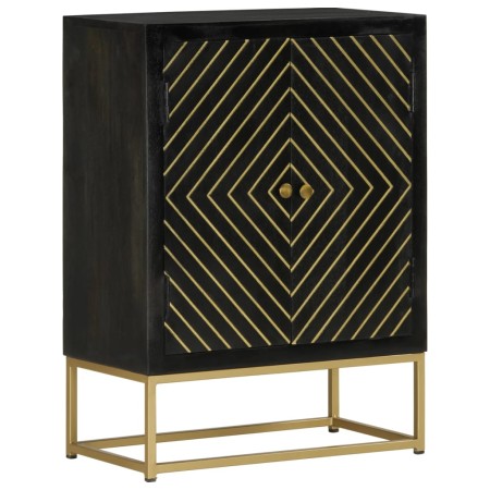 Aparador con 2 puertas madera mango negro y dorado 55x30x75 cm de vidaXL, Aparadores - Ref: Foro24-352042, Precio: 241,56 €, ...