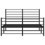 Estructura de cama cabecero y estribo metal negro 140x190 cm de vidaXL, Camas y somieres - Ref: Foro24-352337, Precio: 87,89 ...