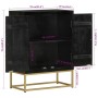 Aparador con 2 puertas madera mango negro y dorado 55x30x75 cm de vidaXL, Aparadores - Ref: Foro24-352042, Precio: 241,56 €, ...