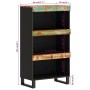 Recycled solid wood auxiliary cabinet 60x33x107 cm by vidaXL, Nightstands - Ref: Foro24-352891, Price: 117,70 €, Discount: %