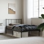 Bed frame with black metal headboard 100x200 cm by vidaXL, Beds and slatted bases - Ref: Foro24-352475, Price: 75,82 €, Disco...