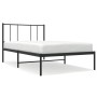 Bed frame with black metal headboard 100x200 cm by vidaXL, Beds and slatted bases - Ref: Foro24-352475, Price: 75,82 €, Disco...