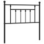 Black metal headboard 90 cm by vidaXL, Headboards and footboards - Ref: Foro24-353565, Price: 35,85 €, Discount: %