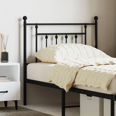 Black metal headboard 80 cm by vidaXL, Headboards and footboards - Ref: Foro24-353564, Price: 32,04 €, Discount: %