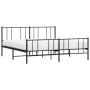 Estructura de cama cabecero y estribo metal negro 200x200 cm de vidaXL, Camas y somieres - Ref: Foro24-352505, Precio: 131,78...