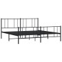 Estructura de cama cabecero y estribo metal negro 200x200 cm de vidaXL, Camas y somieres - Ref: Foro24-352505, Precio: 131,78...