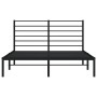 Estructura de cama con cabecero metal negro 140x190 cm de vidaXL, Camas y somieres - Ref: Foro24-352319, Precio: 99,33 €, Des...