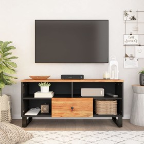 Acacia wood and plywood TV cabinet 100x33x46 cm by vidaXL, TV Furniture - Ref: Foro24-351971, Price: 73,53 €, Discount: %