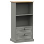 VIGO bookcase solid gray pine wood 60x35x114.5 cm by vidaXL, Bookcases and shelves - Ref: Foro24-353186, Price: 103,83 €, Dis...