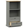 VIGO bookcase solid gray pine wood 60x35x114.5 cm by vidaXL, Bookcases and shelves - Ref: Foro24-353186, Price: 103,83 €, Dis...