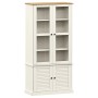 VIGO Vitrine mit Vitrine Kiefer massiv weiß 85x35x170 cm von vidaXL, Bücherregale und Regale - Ref: Foro24-353194, Preis: 318...