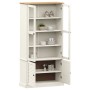 VIGO Vitrine mit Vitrine Kiefer massiv weiß 85x35x170 cm von vidaXL, Bücherregale und Regale - Ref: Foro24-353194, Preis: 318...