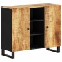 Sideboard mit 2 Türen aus massivem Mangoholz 90x33x75 cm von vidaXL, Sideboards - Ref: Foro24-352925, Preis: 195,75 €, Rabatt: %