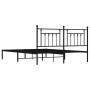 Bed frame with black metal headboard 183x213 cm by vidaXL, Beds and slatted bases - Ref: Foro24-353542, Price: 127,35 €, Disc...