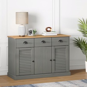 VIGO sideboard with drawers solid gray pine wood 113x40x75 cm by vidaXL, Sideboards - Ref: Foro24-353192, Price: 208,99 €, Di...