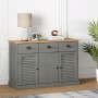 VIGO sideboard with drawers solid gray pine wood 113x40x75 cm by vidaXL, Sideboards - Ref: Foro24-353192, Price: 208,88 €, Di...