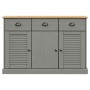 VIGO sideboard with drawers solid gray pine wood 113x40x75 cm by vidaXL, Sideboards - Ref: Foro24-353192, Price: 208,88 €, Di...