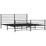 Black metal headboard and footboard bed frame 200x200 cm by vidaXL, Beds and slatted bases - Ref: Foro24-352344, Price: 124,9...