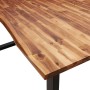 Mesa de comedor con borde vivo madera maciza acacia 200x90x75cm de vidaXL, Mesas de cocina y de comedor - Ref: Foro24-353292,...