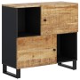 Sideboard mit 2 Türen aus massivem Mangoholz 80x33x75 cm von vidaXL, Sideboards - Ref: Foro24-352921, Preis: 145,99 €, Rabatt: %