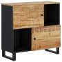 Sideboard mit 2 Türen aus massivem Mangoholz 80x33x75 cm von vidaXL, Sideboards - Ref: Foro24-352921, Preis: 145,99 €, Rabatt: %